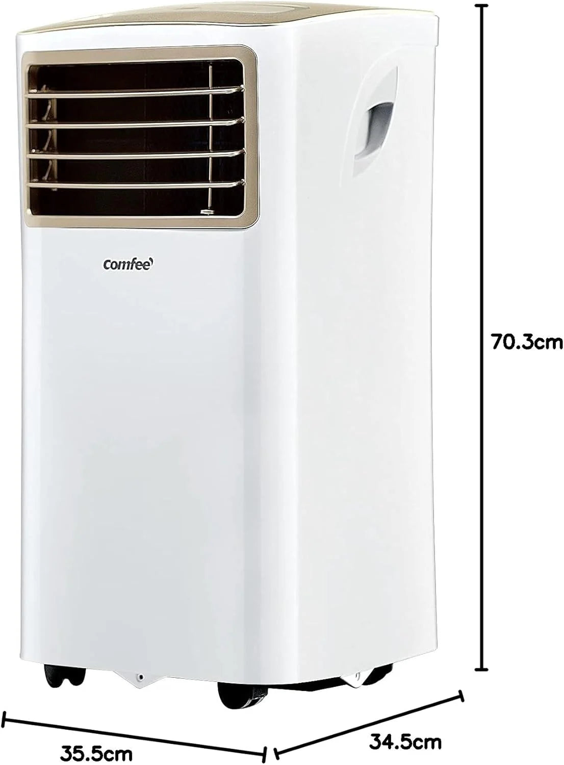 Comfee Mobiles Klimagerät MPPH-09CRN7, 9000 BTU 2,6kW, Kühlen&Ventilieren&Entfeuchten, Raumgröße bis 88m³(33㎡), Mobile Klimaanlage mit Abluftschlauch