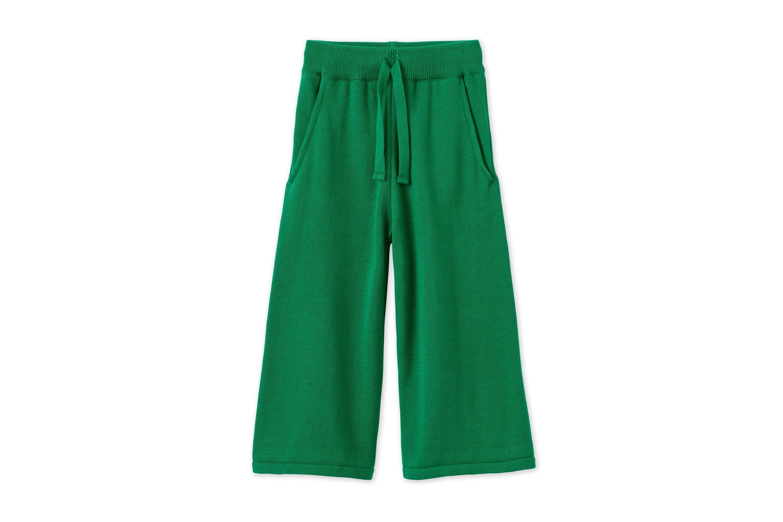 Organic Knit Wide Leg Trousers