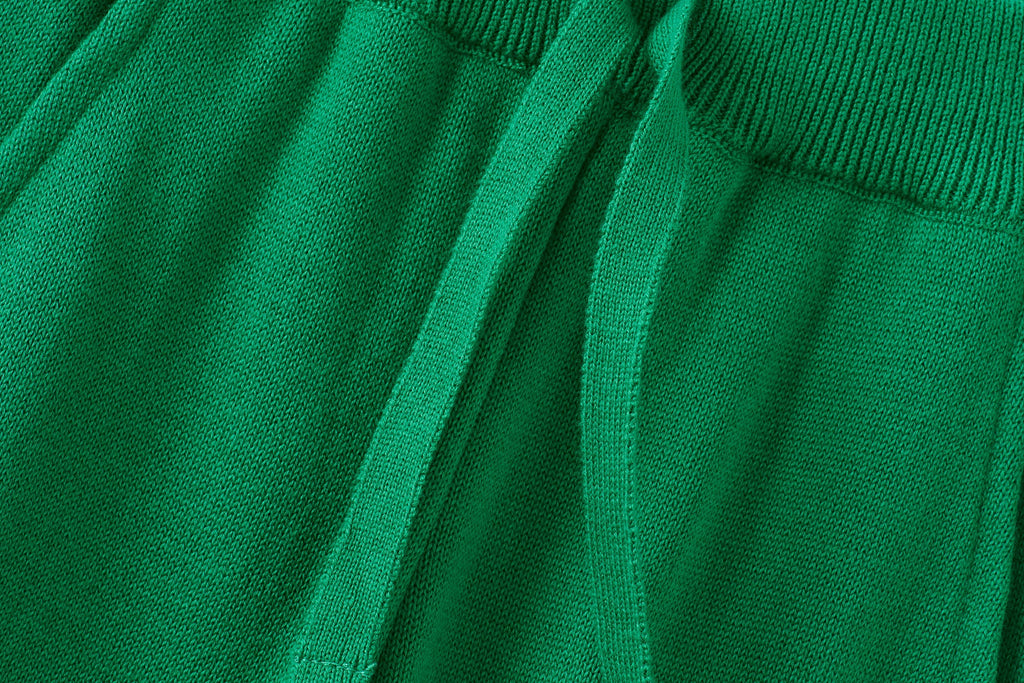 Organic Knit Wide Leg Trousers