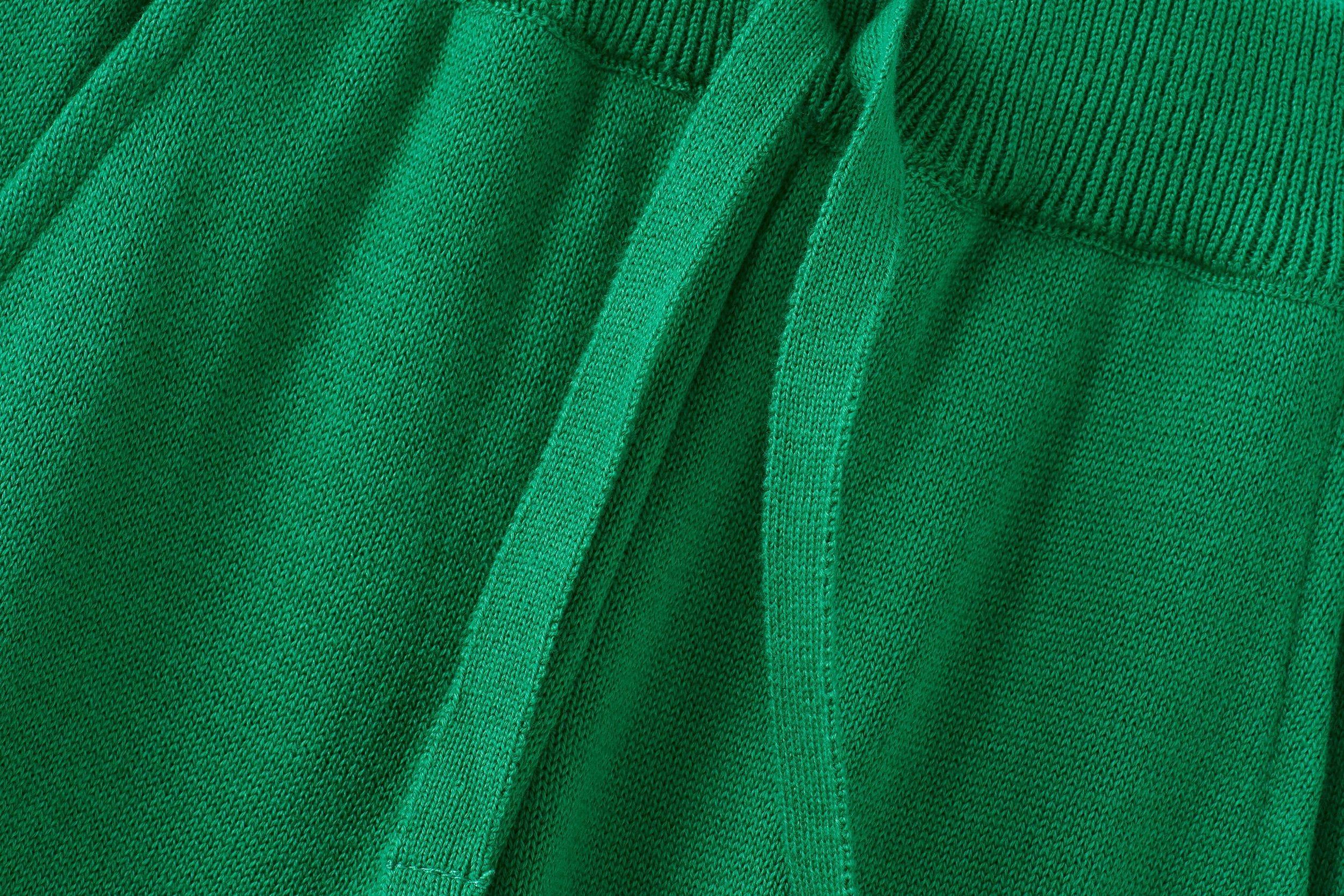 Organic Knit Wide Leg Trousers