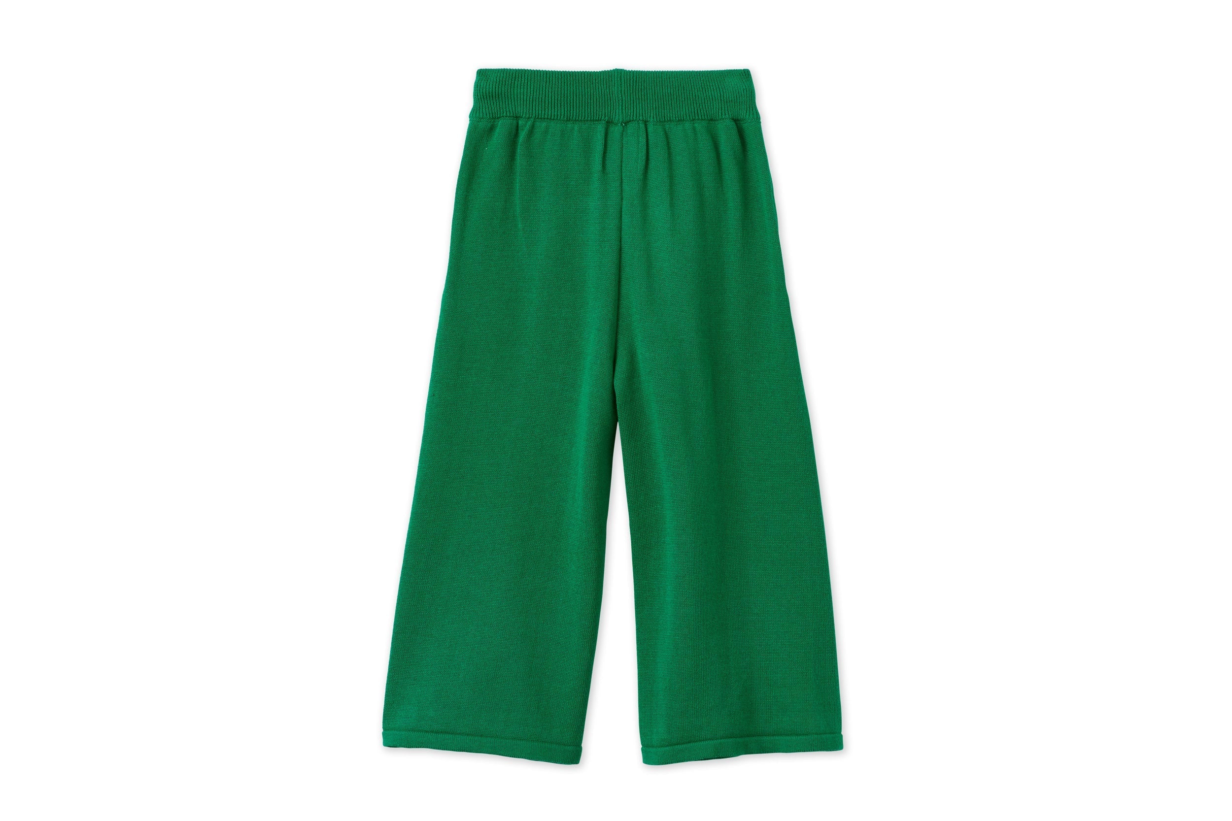 Organic Knit Wide Leg Trousers