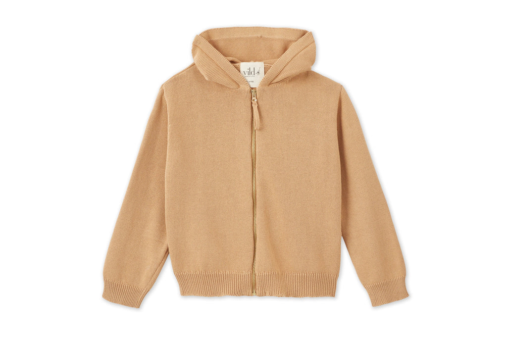 Organic Knit Cardigan - Sandstone