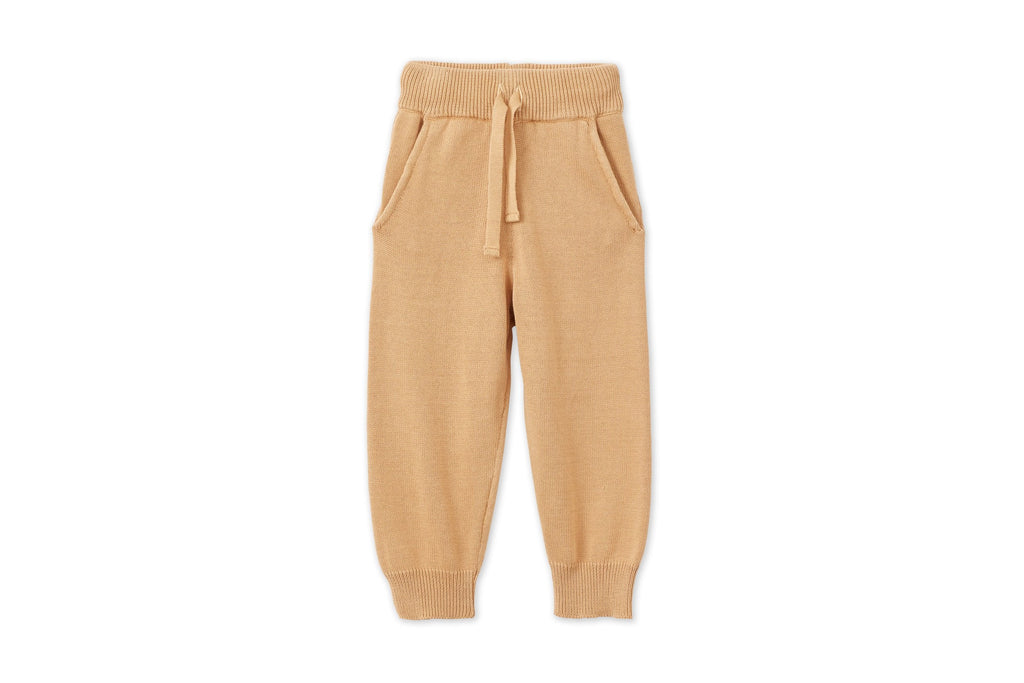 Organic Knit Joggers - Sandstone