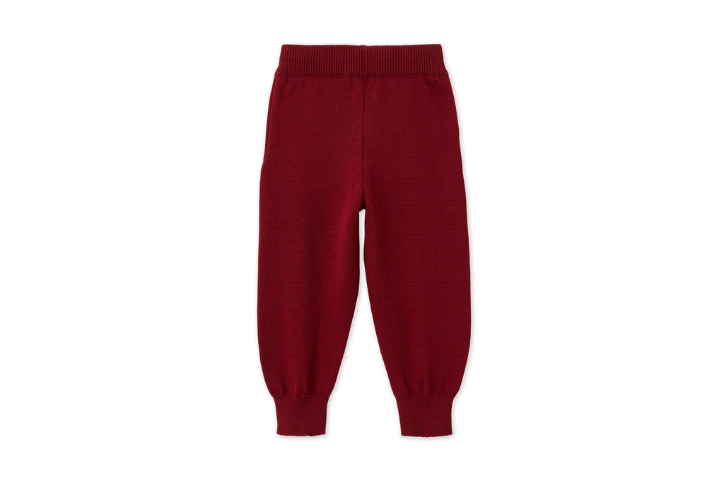 Organic Knit Joggers - Red Jasper