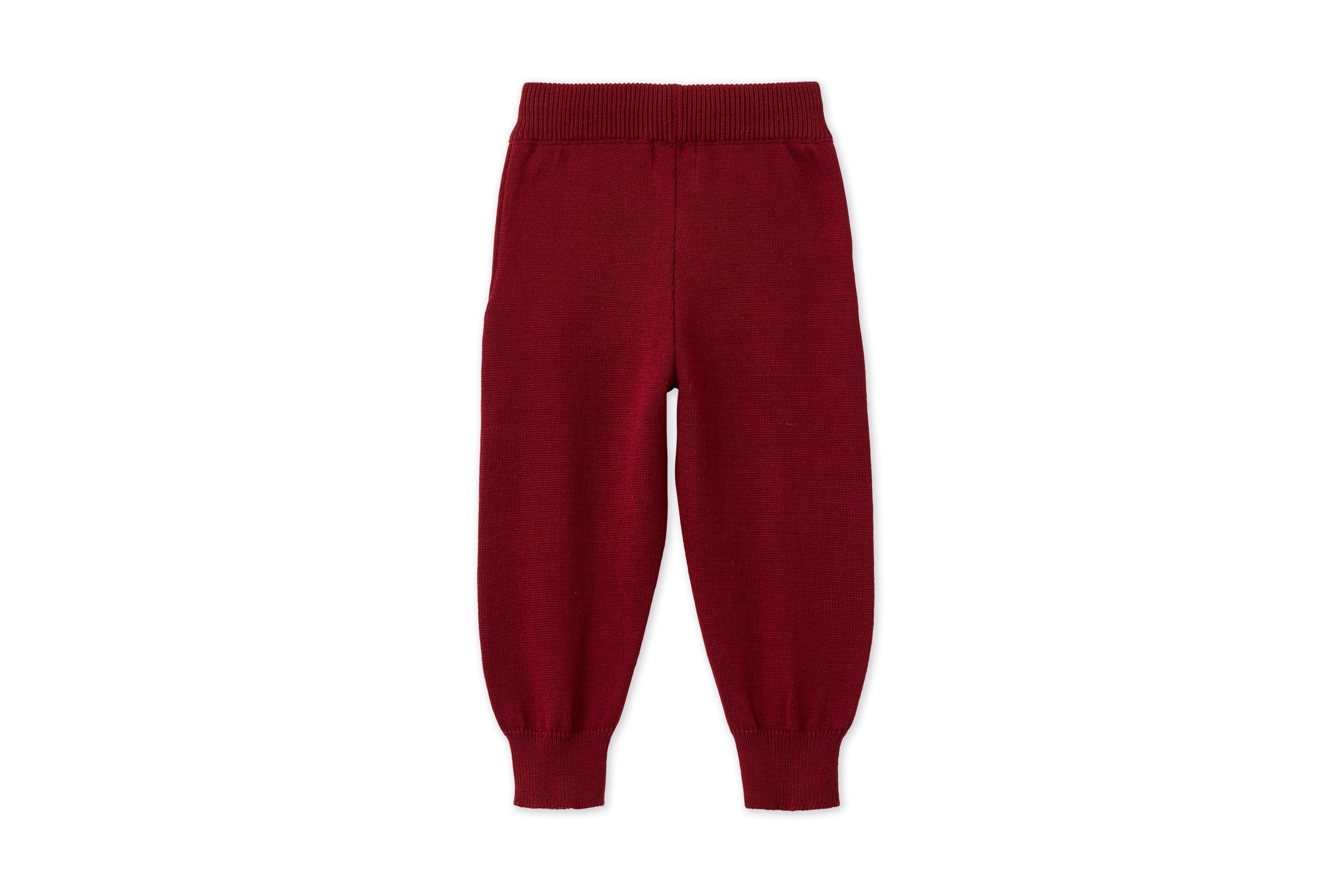 Organic Knit Joggers - Red Jasper