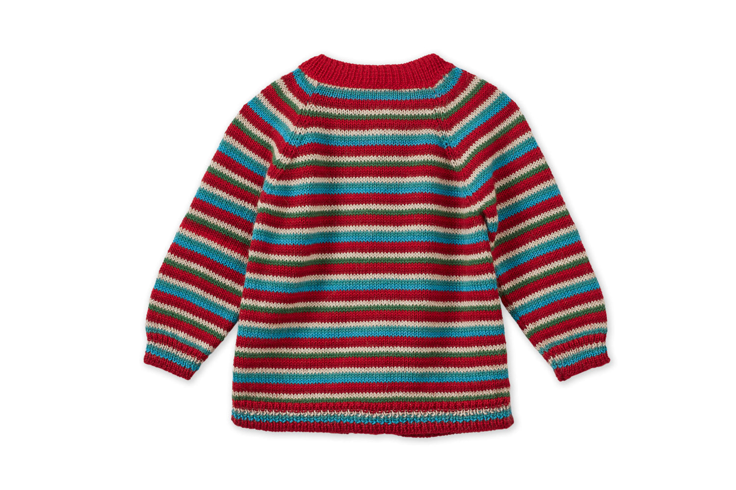 Baby Alpaca Cardigan, Multi Stripe