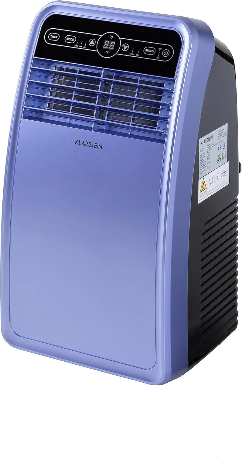 Klarstein Mobile Klimaanlage mit Abluftschlauch, 4-in-1 Klimagerät mit Ventilator, Luftentfeuchter & Nachtmodus, Kleine & Portable Klimaanlage für Wohnung & Büro, Niedriger Verbrauch, 9000 BTU