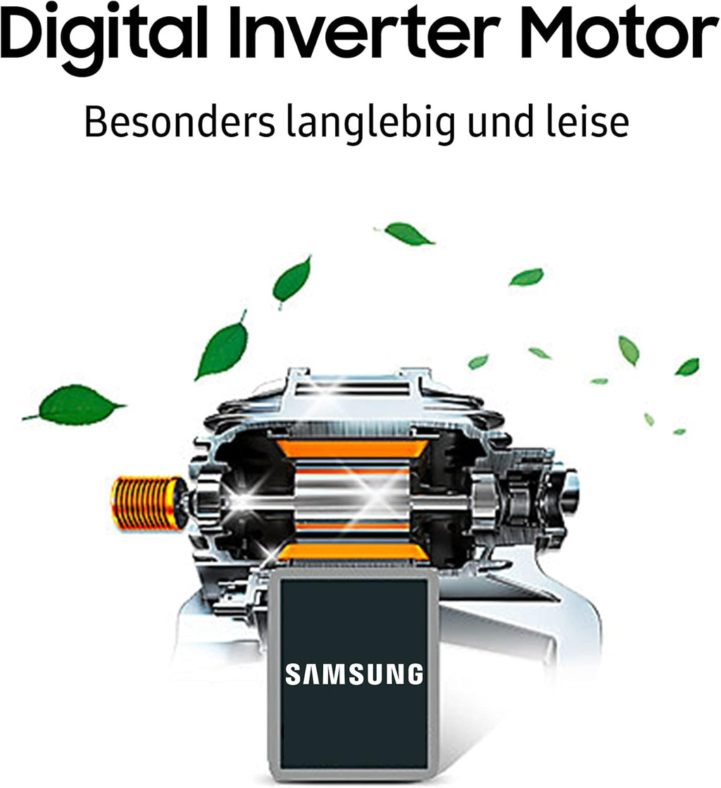 Samsung WW90T4048EE/EG Waschmaschine, 9 kg, 1400 U/min, Ecobubble, Hygiene-Dampfprogramm, FleckenIntensiv-Funktion, Digital Inverter Motor, Weiß