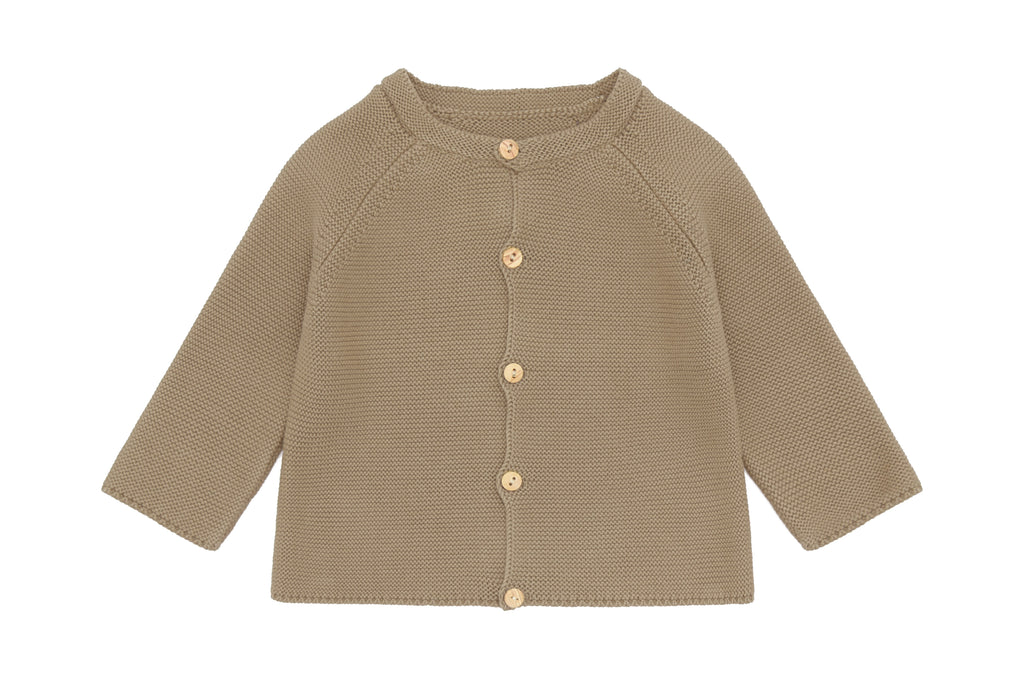 Organic Knit Cardigan - Beige