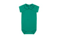 SS Organic Cotton Collared Bodysuit - Happy Green