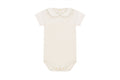 SS Organic Cotton Collared Bodysuit - Ecru