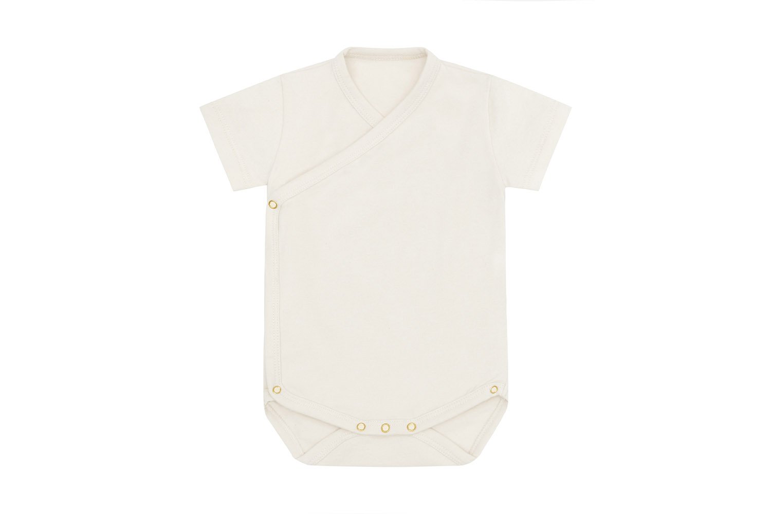 SS Organic Cotton Kimono Bodysuit - Ecru