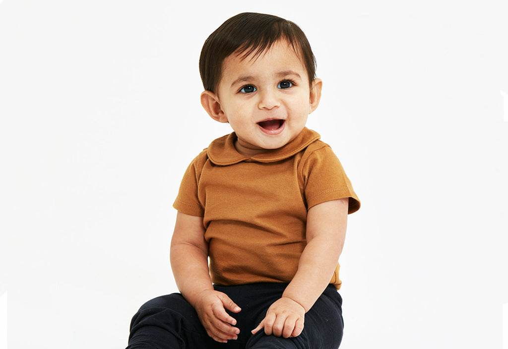 SS Organic Cotton Collared Bodysuit