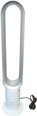 Dyson Cool AM07 Ventilator mit Fernbedienung 100cm, 9h Timer, Turmventilator leise weiß/silber, ENERGIESPAREND, Lüfter Standventilator Schlafzimmer, Lautstärke 48db, 10 Stufen