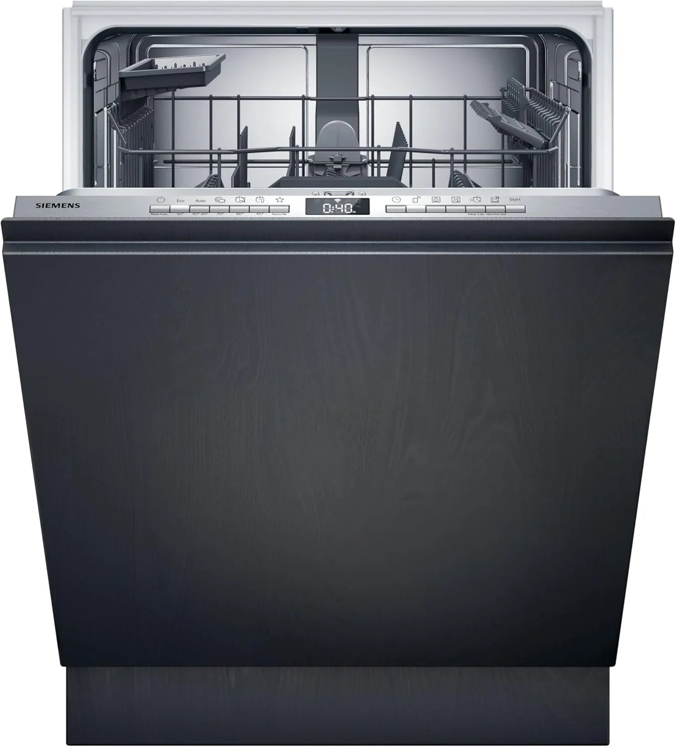 Siemens SN63EX06VE, iQ300 Smarter Geschirrspüler, Vollintegrierte Spülmaschine, 60 cm, Besteckschublade, Extra leise, varioSpeed, Automatische Türöffnung, Dreifach rackMatic, infoLight, intesiveZone